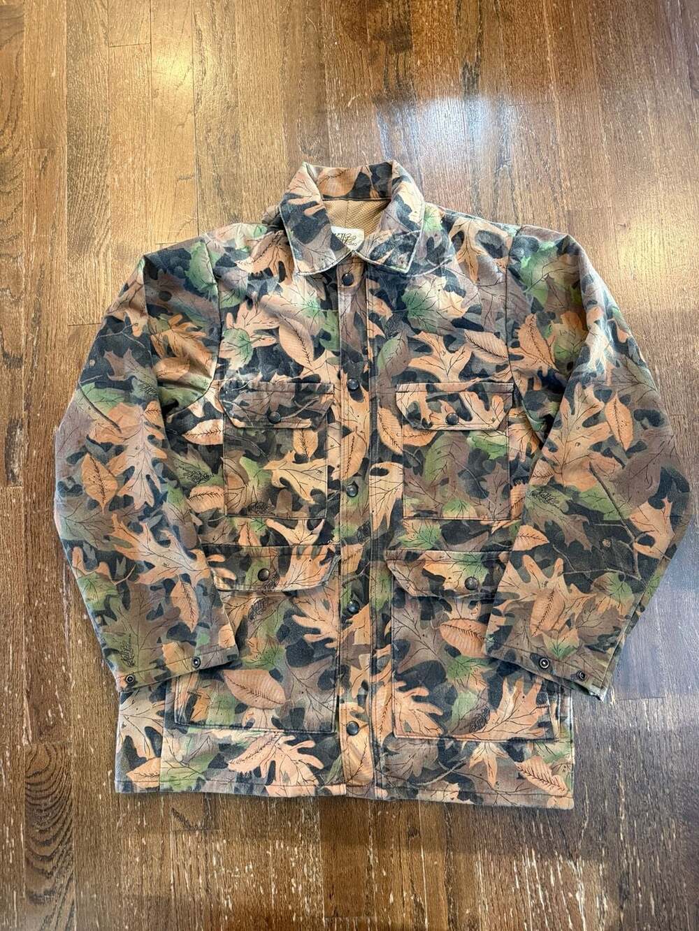 Vintage Kelly Kamo Tru-Leaf Camo Hunting Field Jacket Size M